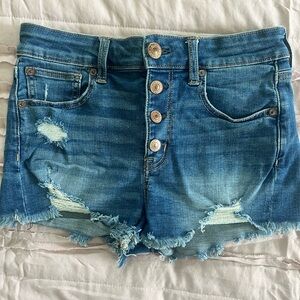 American Eagle High Rise Denim Shorts, Size 2